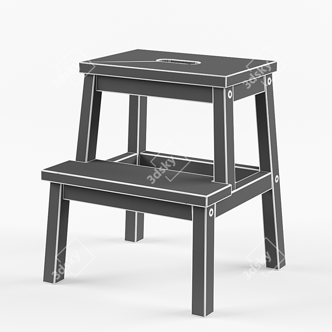 Versatile Work Stool by IKEA 3D model image 2