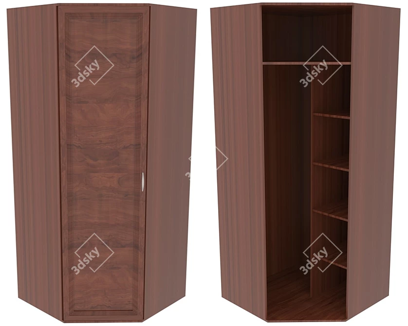 Modern Corner Cupboard: 2014 Version 3D model image 1