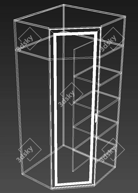 Modern Corner Cupboard: 2014 Version 3D model image 3