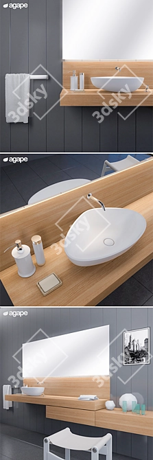 Agape DROP Wash Basin | Modern Design 3D model image 2