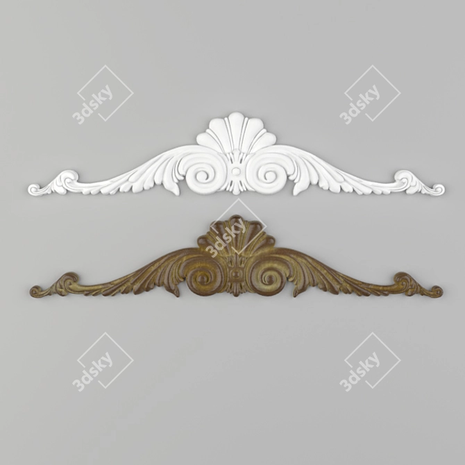 Elegant Carved Pattern Decoration 3D model image 1