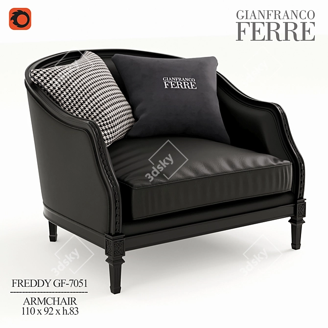 Gianfranco Ferre GF-7051 Luxury Sofa 3D model image 1