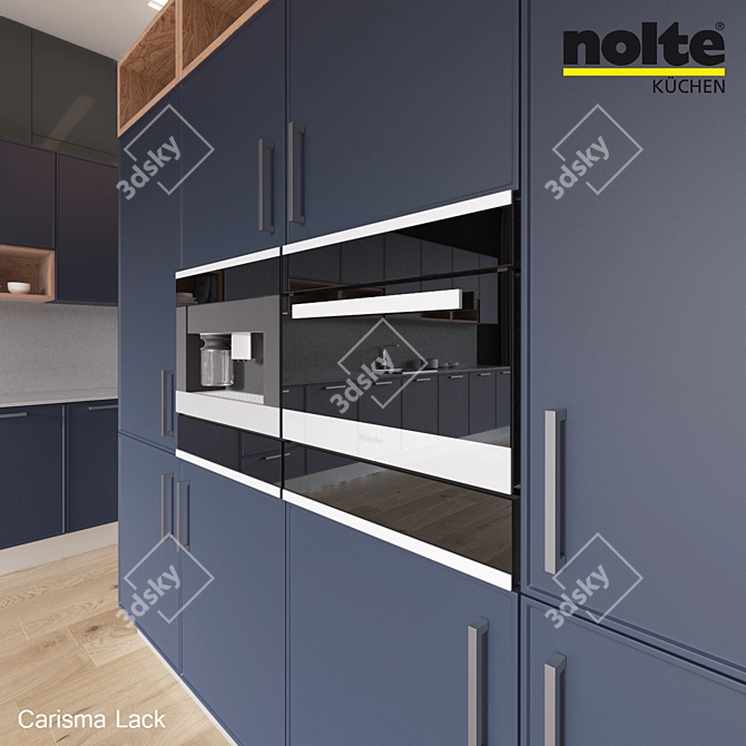 Nolte Carisma Lack: Classic Style Kitchen with Matte Lacquer finish 3D model image 2