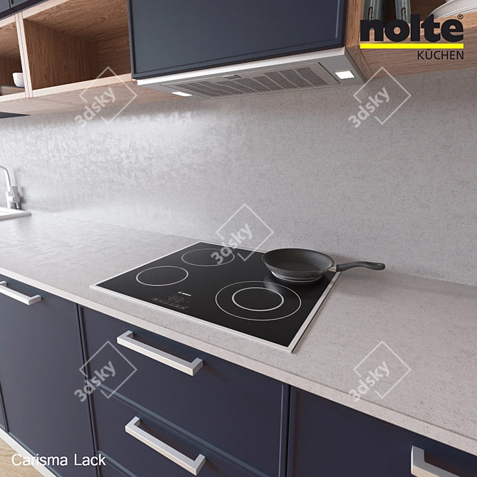 Nolte Carisma Lack: Classic Style Kitchen with Matte Lacquer finish 3D model image 3