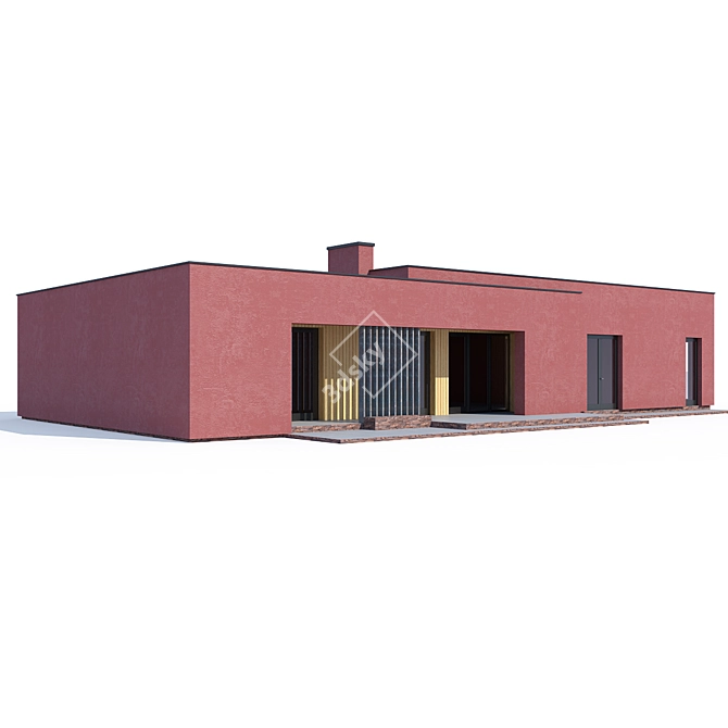 Title: Modern Private House Design 3D model image 2