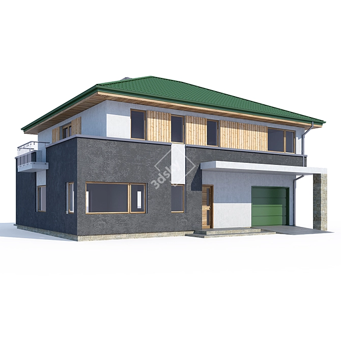 Modern Private Residence Design 3D model image 1