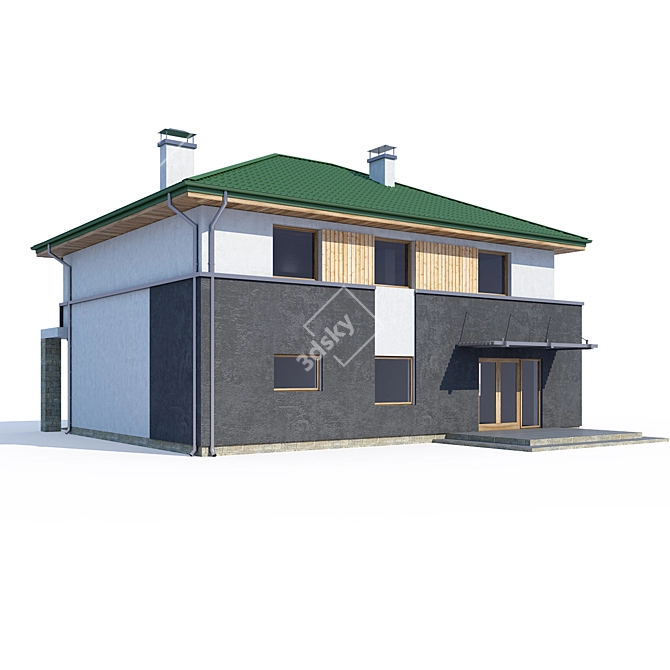 Modern Private Residence Design 3D model image 2