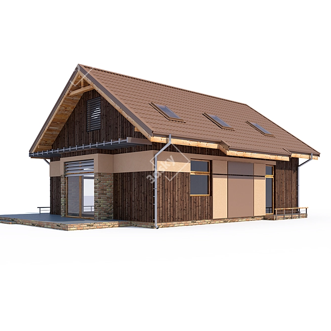 Modern Private House Project 3D model image 2