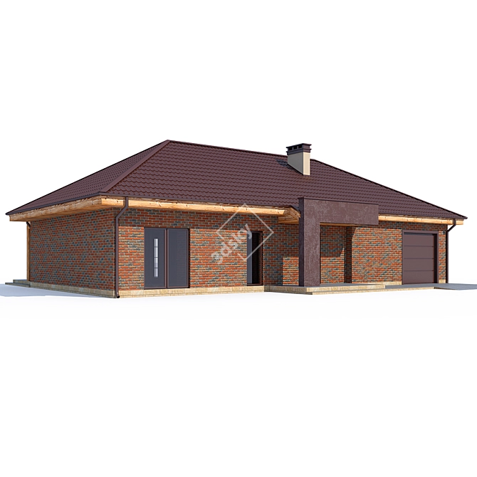 Modern Private House Design 3D model image 1