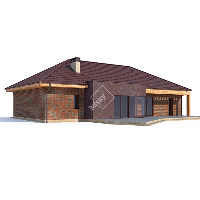 Modern Private House Design 3D model image 2