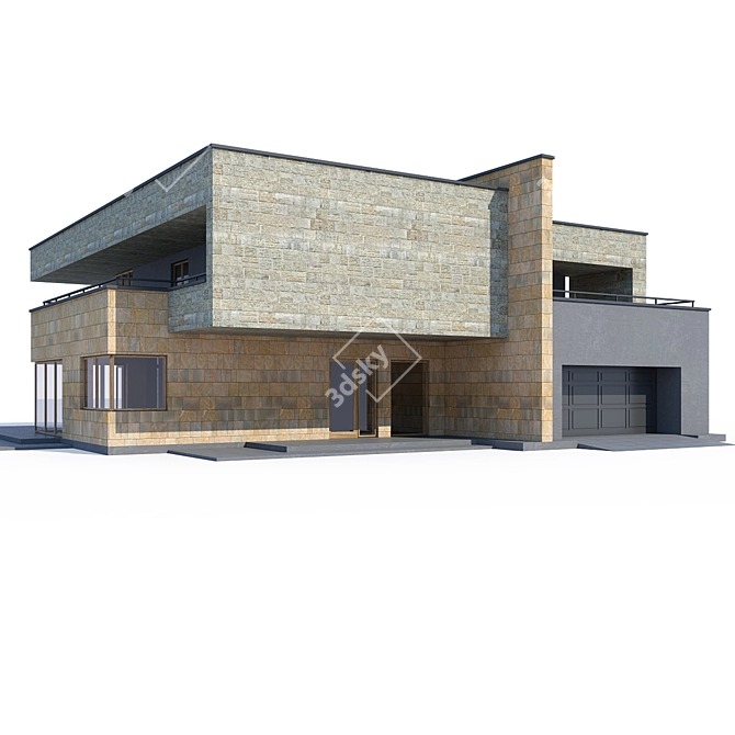  Modern Private House Design 3D model image 1