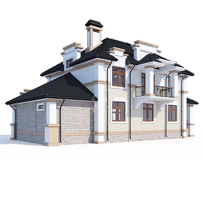 Modern Villa Design Pack 3D model image 2