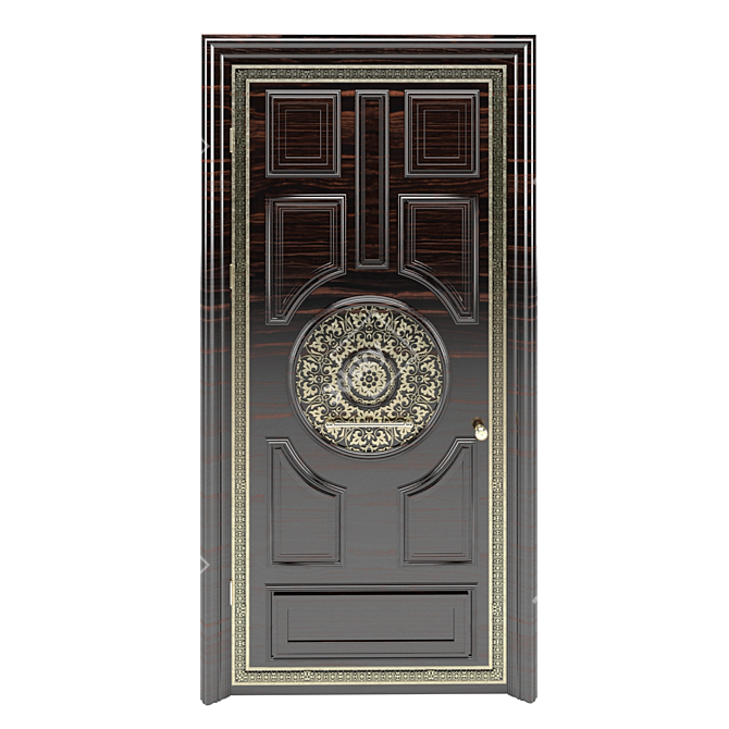 Elegant Vintage Door Design 3D model image 1
