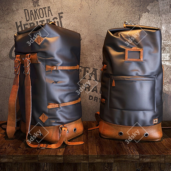 Dakota Vintage Travel Backpack 3D model image 1