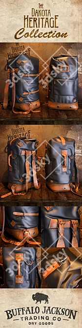 Dakota Vintage Travel Backpack 3D model image 2