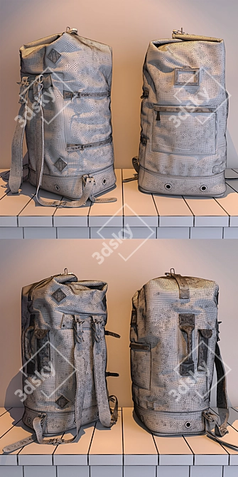 Dakota Vintage Travel Backpack 3D model image 3