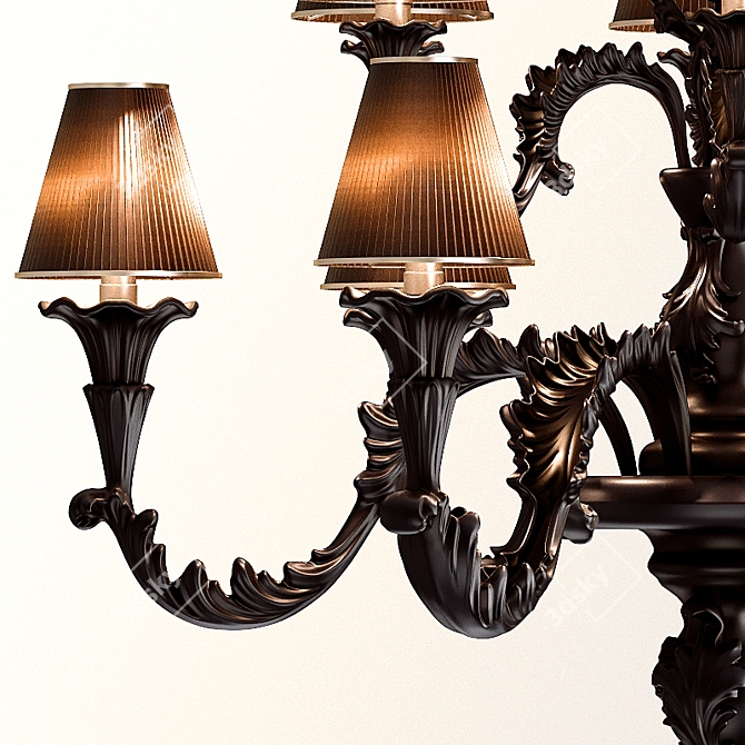 Elegant Carpanese Chandelier & Sconces 3D model image 2