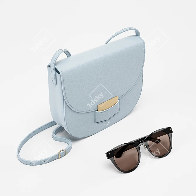 Celine Small Trotteur Shoulder Bag 3D model image 2