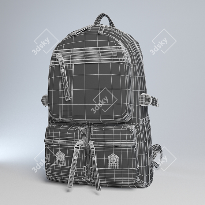 Versatile Backpack - 45x30x15cm 3D model image 3