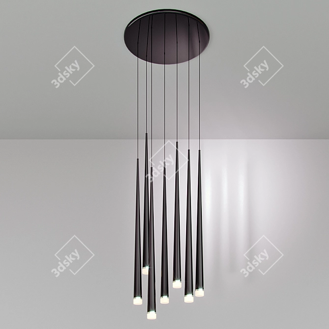 Elegant Shunt Chandelier 3D model image 1