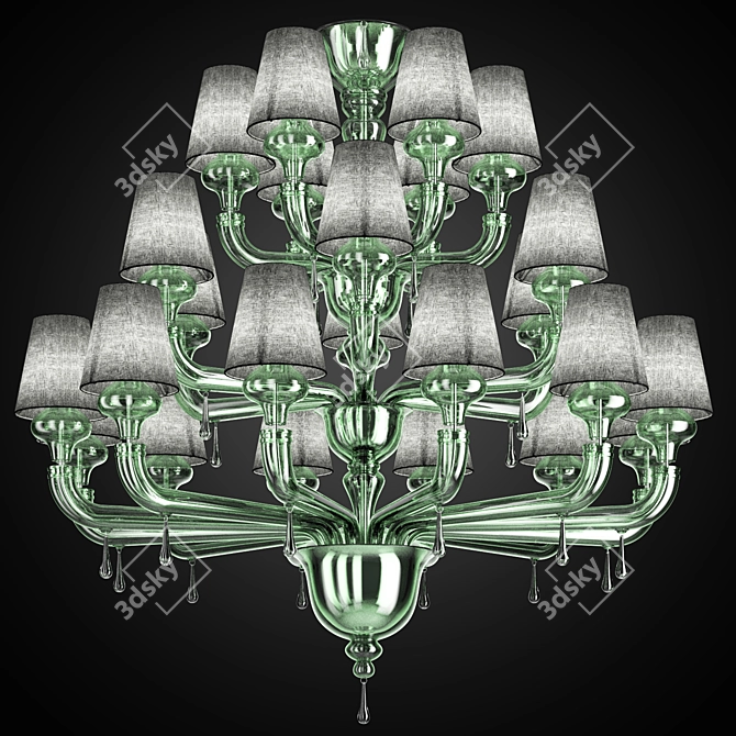 Elegant Nevada Chandelier 3D model image 2