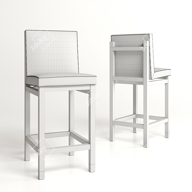 COLT Bar Stool: Sleek and Sturdy by Hudson Furniture 3D model image 3