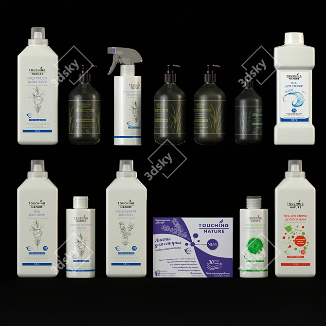 Complete Bathroom Cleaning and Care Set 3D model image 1