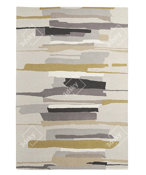 Stylish Striped Rugs: Benuta Justin Collection 3D model image 3