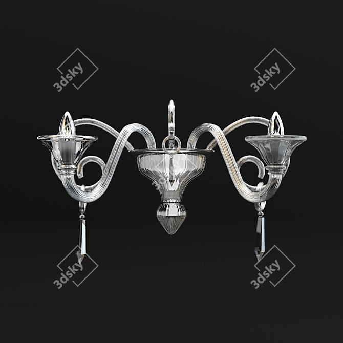 Bach Parete 2-Light Sconce 3D model image 1