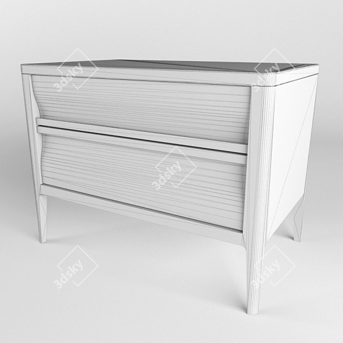 Oslo Curve Bedside Table 3D model image 3