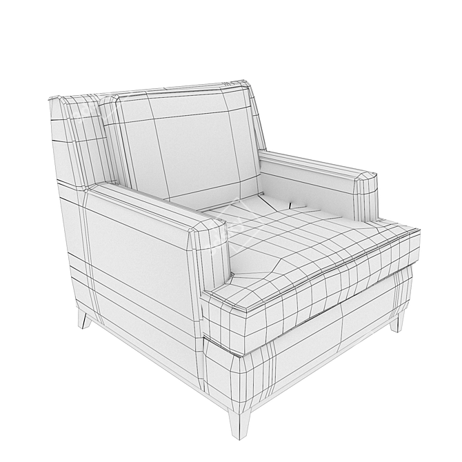 Elegant Rauma Armchair: Stylish, Comfortable 3D model image 3