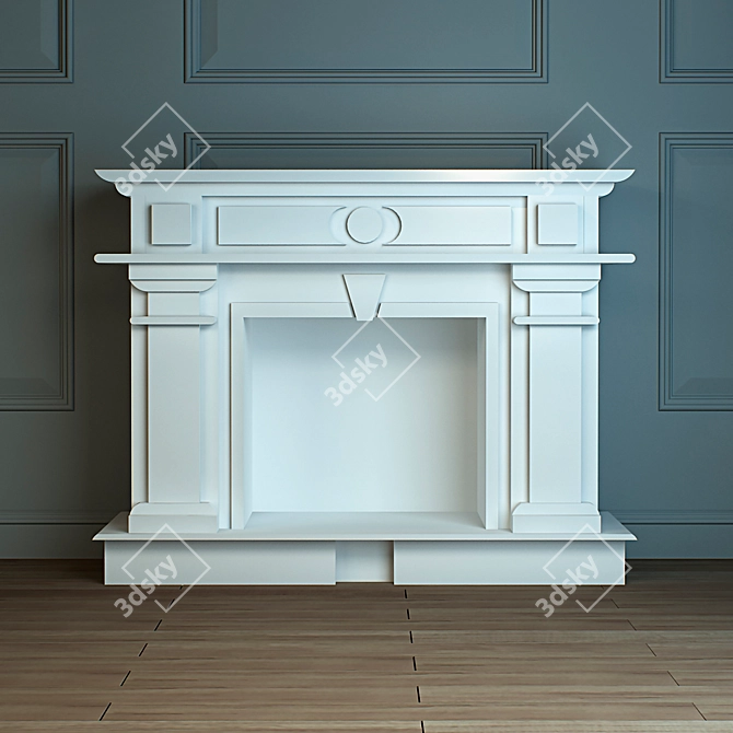 Elegant Fire Feature, Decorative Fireplace 3D model image 1