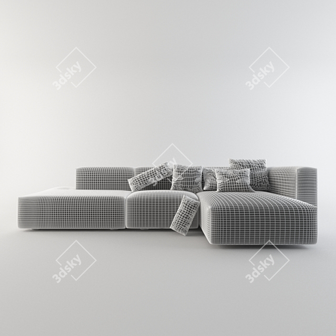Hay Mags Soft Sofa: Sleek and Versatile 3D model image 2
