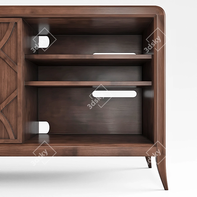 Elegant Wilshire Entertainment Console 3D model image 3