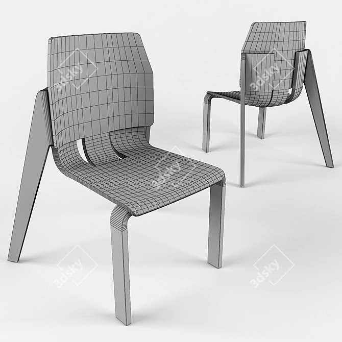 Puzzle Chair: Innovative Design! 3D model image 3