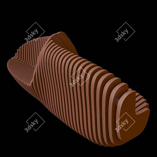  Plywood Parametric Bench 3D model image 2