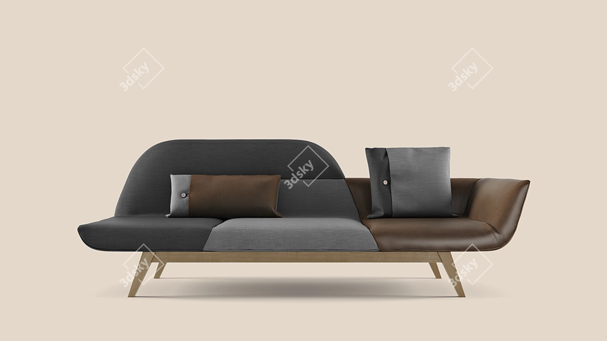 Modern TAO Sofa: Sleek & Stylish 3D model image 2