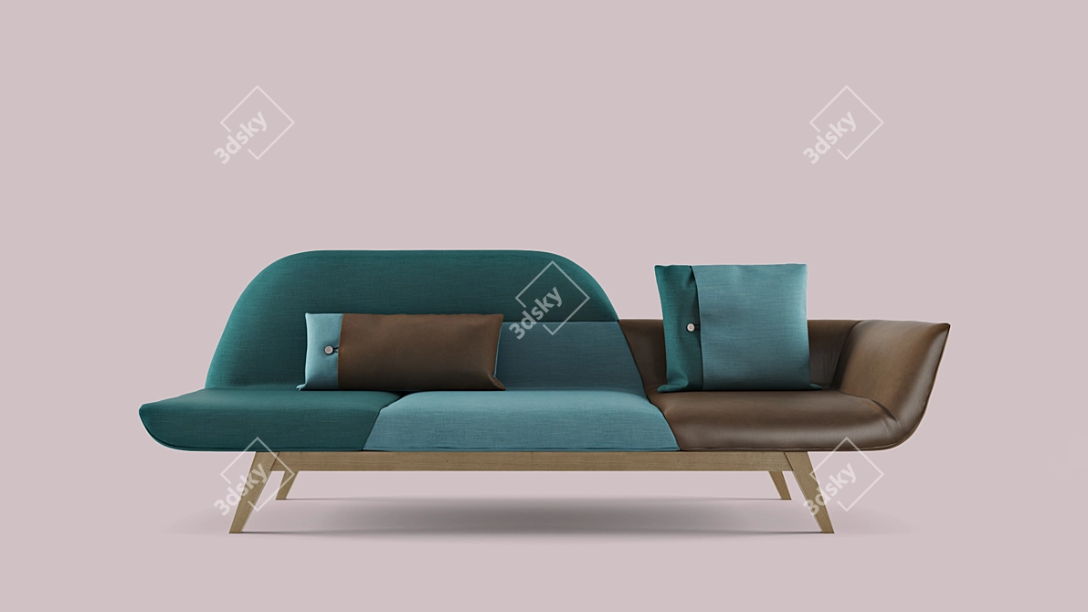 Modern TAO Sofa: Sleek & Stylish 3D model image 3