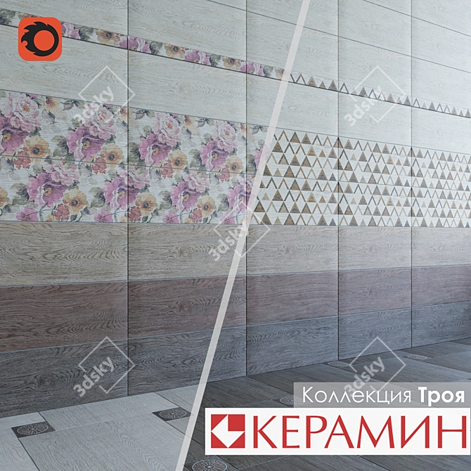 Troy Ceramic Tile Collection 3D model image 1