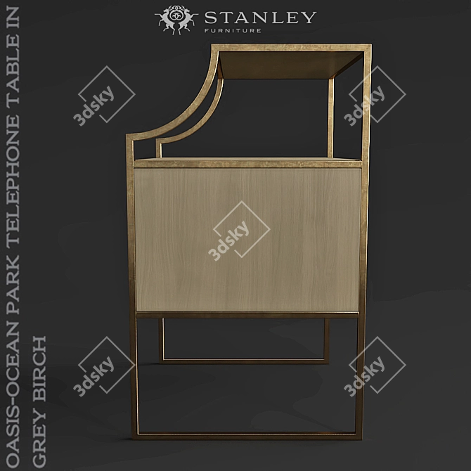 Coastal Charm Meets Function: Stanley Furniture's Ocean Park Telephone Table 3D model image 2