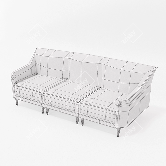 Georgesmith Virginie Sofa: Elegant and Versatile 3D model image 3