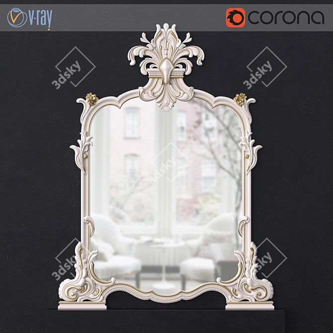 Classic Larissa Mirror by Silik 3D model image 1