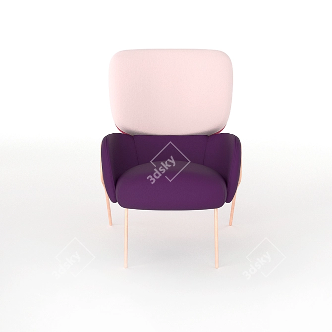 Elegant Cotton Armchair: The Novelties Collection 3D model image 2