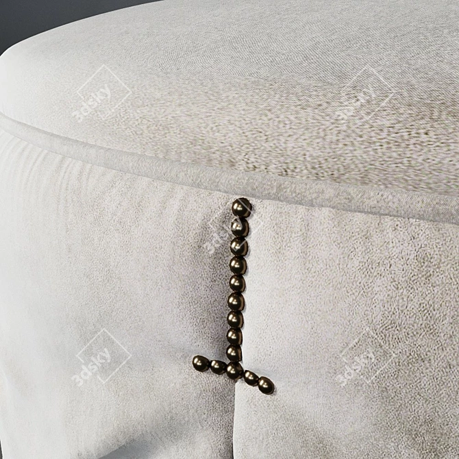 Elegant King Penny Ottoman 3D model image 3