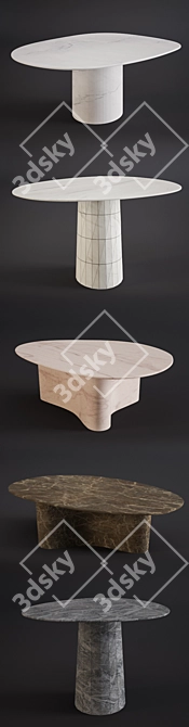 Elevate Your Space: Scholten & Baijings Table Set 3D model image 2