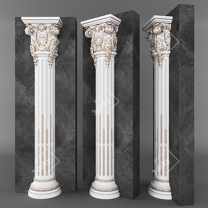 Classic Column 3D model image 1