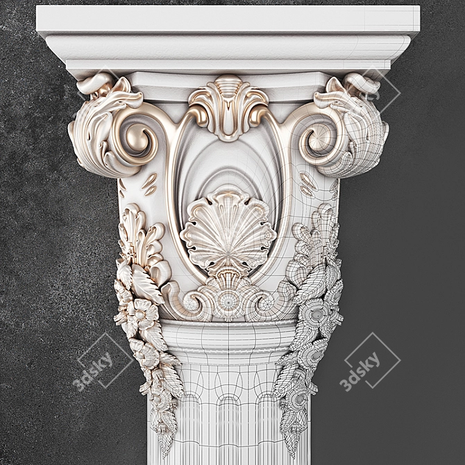 Classic Column 3D model image 2