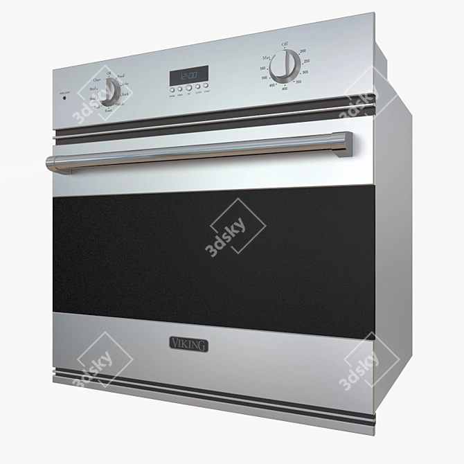 Viking Stainless Steel Oven 3D model image 1