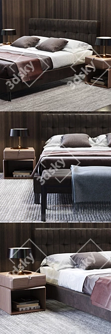 Molteni&C Anton Bed 02: Sleek and Sophisticated Sleep Solution 3D model image 2