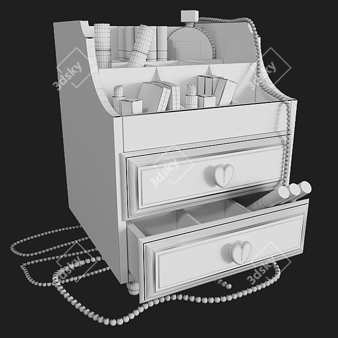 Cosmetic Organizer: Stylish and Practical 3D model image 2